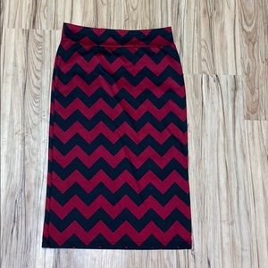 Patterned long skirt